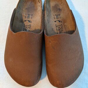 Birkenstock Birki’s Amsterdam Brown Smooth Leather Slip On Clog M 5 / W 7 EU 38
